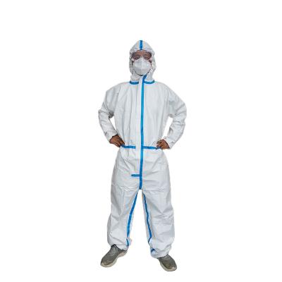 China Water Proof Dustproof Chemical Resistant Antistatic Antivirus Disposable Coverall Suits Taped Coverall for sale