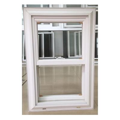 China Double Folding Hung Window Grill Design Pvc Windows , Vertical Sliding Screen Modern Design Pvc Window for sale