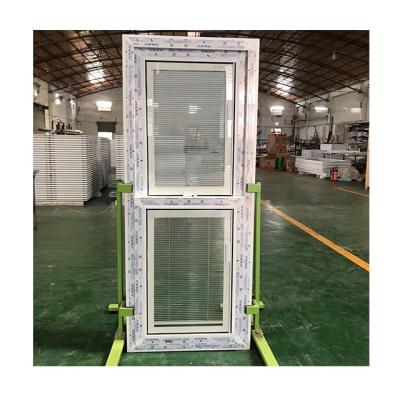 China Factory Decorative Blind Double Inward Hung Upvc Window Pvc Window Style Supply Directly From European Profile Vinyl for sale