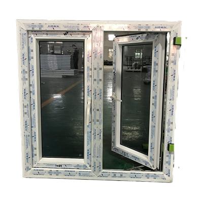 China Foshan Factory Brand White Magnetic Profile PVC Concentration Screen Casement Window for sale