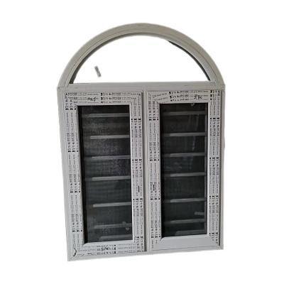 China China Manufacturer Sound Insulation Curved Fixed Arch Slide Window 88 3 Layer PVC Windows for sale