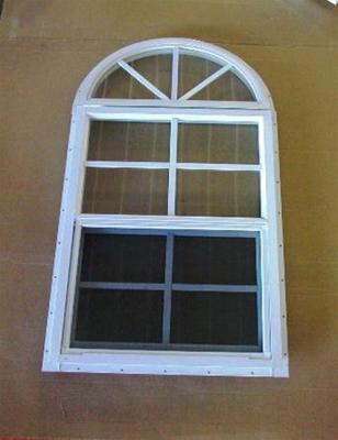 China PVC Fixed Frames Arched Casement Window For Bahanma for sale