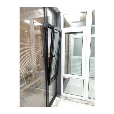 China High Quality Double Screen Magnetic Tilt-Turn Windows Tempered Glasses PVC Windows for sale