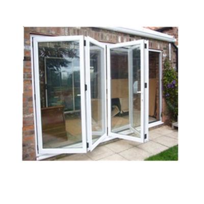 China sound insulation pvc bi folding doorlow-e interior glass pvc sliding folding patio doors for sale