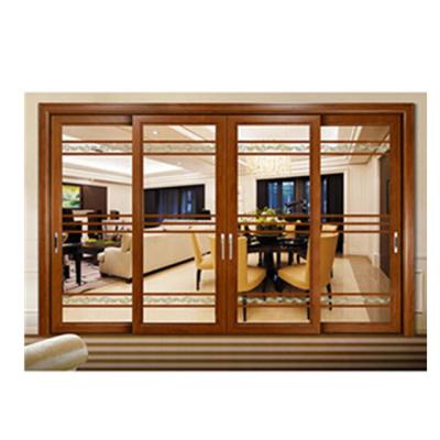 China Folding Screen Thermal Rating And Acoustic Double Glazed Aluminum Sliding Balcony Door for sale