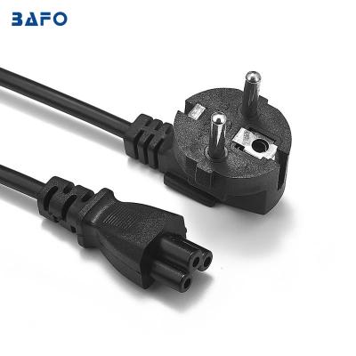 China COMPUTER BAFO Eu Power Cord With IEC C6 Connector ECO 7/16 Plug AC Plug For Laptops for sale