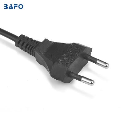 China COMPUTER BAFO ECO Standard Plug 7/16 to EU 2.5A/250V AC Laptop 2 Prong Power Cord 2*0.75MM Certification European IEC-320-C7 5ft for sale