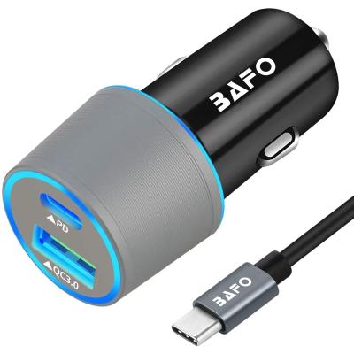 China BAFO Car Charger QC3.0 PD 20w 24w 30w Mini Usb 3.0 2.0 USB-c In-car Chargers for sale