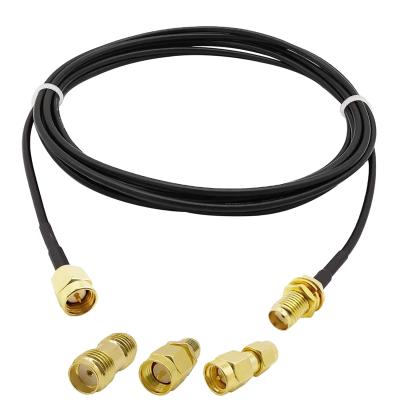 China Lowest Frequencies (DC) up to 18GHz BAFO Sma Male to Female Coax Cable RG174 Extension Cable Assembly for sale