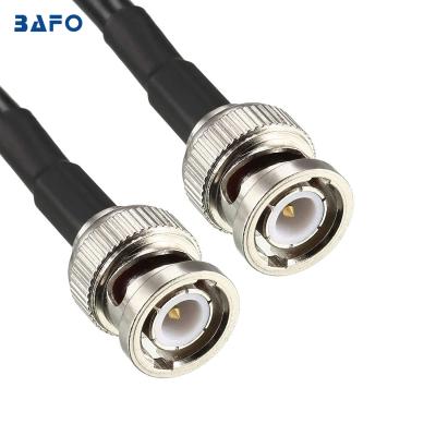 China Lowest Frequencies (DC) up to 18GHz BAFO High Performance RF BNC Male to Male RG58 Coaxial Cable for sale