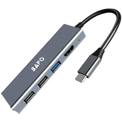 China Hot Selling Multi Function Data Transfer Cable BAFO Hub 7 in1 USB C to HDMI (4K) +USB3.0 (5Gbps) +USB2.0*2+SD/TF+PD(Thunderbolt) Adapter ) for sale