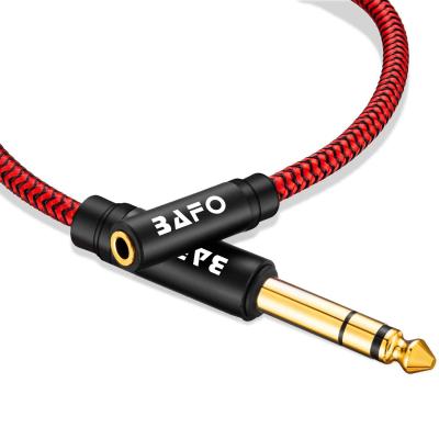 China BAFO Camera Audio Cable 3.5mm Male to 3.5mm Female 24K Glod Plated Connector Extension Cable Stereo Audio Adapter for sale