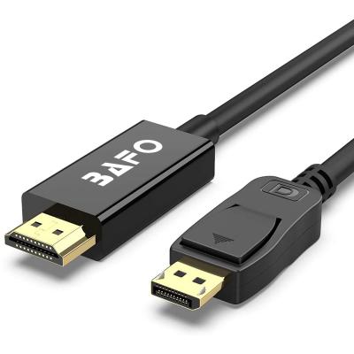 China Best Selling Camera BAFO Support DP 4k*2k 30Hz Male DP to HDMI Adapter Cable Computer to a HDTV Monitor or Projector with HDMI Input for sale