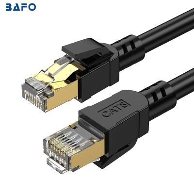 China hot sale Cat8 40Gbps 2000Mhz 26awg SSTP/SFTP 40Gbps BAFO Ethernet Patch Cord Cable Rj45 Shield Network Cable for sale