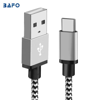 China Type C 5V 3A 480Mbps Fast Charging Nylon Braided Data Camera BAFO USB2.0 Cable for sale