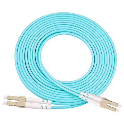 China FTTH FTTB FTTX BAFO LC/UPC to LC/PC OEM 3.0mm Om3 Om4 2M 50/125 duplex fiber optic multimode patch cord for sale