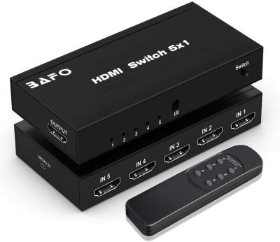 China BAFO HDMI Switcher 5*1 4k*2k hdmi 5Ports Switch HDMI Changer 5 Port for sale