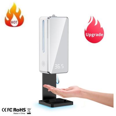 China Foam Soap Dispenser Blitzblue Wall Mounted 2 in 1 Pro Digital Thermometer K10 Non-Touch Gel and Alcohol Soap Dispenser Floor Stand for sale