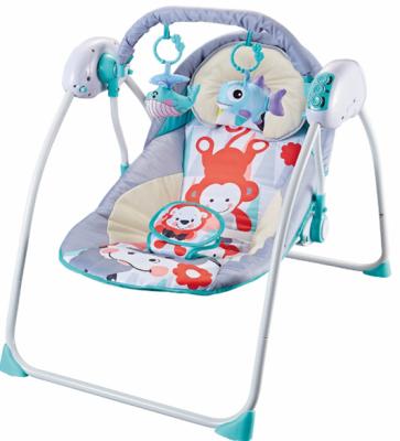 China Protect Baby 2021 Baby Swing Bed Chair Baby Swing Bouncer Bed Portable Automatic Electric Cradle Bed and Sleep Cradle Baby Swing Chair for sale