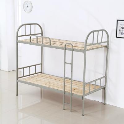 China Wholesale Cheap Soft Double Bed Metal Bunk Dormitory Twin Full Size Bed For Student for sale