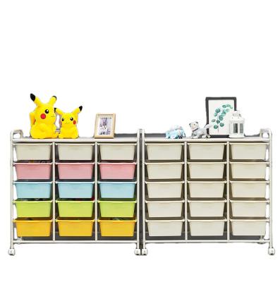 China Wholesale Large Capacity Multifunctional Household 4 Tier Storing Sundries Drawer Cabinet Plastic With Wheels for sale