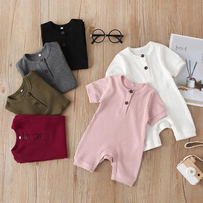 China Hot Selling Infant Shorts Breathable Soft Sleeves Cotton Baby Romper Set Baby Clothes Baby Romper for sale