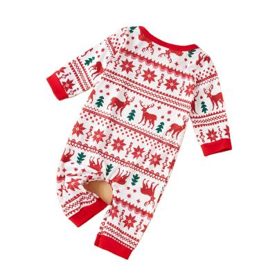 China New Christmas Soft Breathable Deer Long Sleeve Knitted Jumpsuit Cotton Sweater Baby Romper for sale