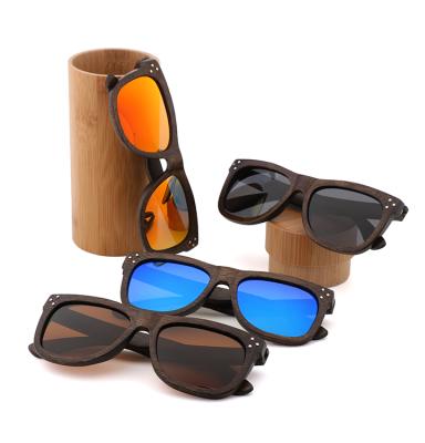 China 2019 Fashionable Custom Polarized Bamboo Lens Women Wooden Sunglasses Brown Brand Your Own Bamboo Sun Glass for sale