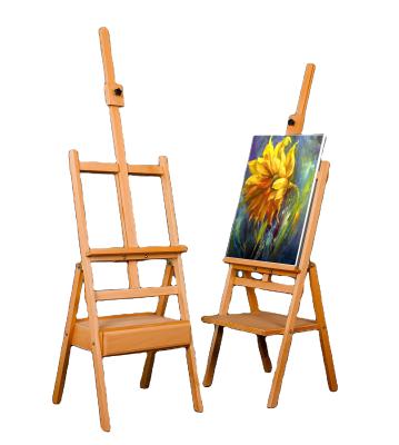 China German imported material easel beech painting easel, stable drawer/folding display easel for sale