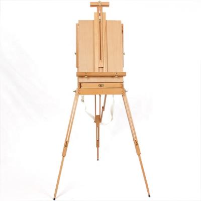 China Promotional Hot-selling Painting Tripod Easel High Quality Portable Outdoor Easel Box Wooden French Easel for sale