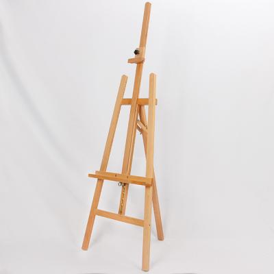 China High quality imported children's red beech wooden painting easel beginner sketching easel outdoor activity display easel for sale