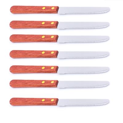 China Best Viable Selling Yangjiang Steak Knife With Plastic Handle Or Wooden Handle for sale