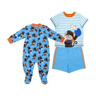 China Flame Retardant Baby Boy Clothing Sets Summer Boy Clothes Suits Cute Print T-shirt Shorts Newborn Clothing 2pcs for sale