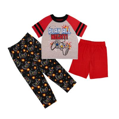 China 100% Polyester WM Approved Factory Sublimation Printing FR Pajamas PJ Kids Clothing For Boys for sale