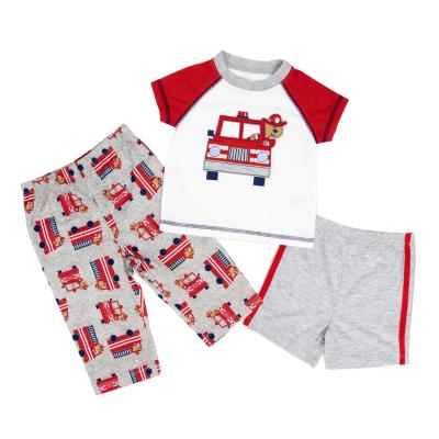 China QUICK DRY NEWBORN PAJAMAS Baby Raglan Shirt Pajamas 3 Piece Set Mix Bear Sleepwear For Toddler Kids Boy for sale