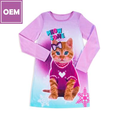 China Flam Flame Retardant Walmart Approved Factory Toddler Girls Nightgowns Flame Retardant Sleepwear for sale