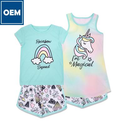 China OEM Dolphin Tops Casual Clothing Tee Sleeveless Shorts For Kids Girls for sale