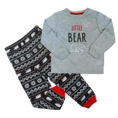 China Thermal 2 Piece 2020 Kids Winter Christmas Clothing Set Christmas Family Pajamas for sale