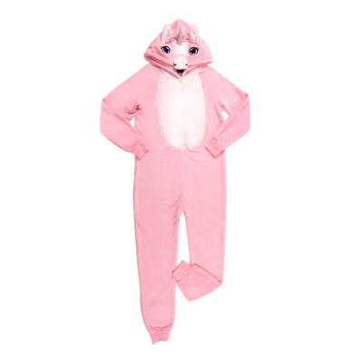 China 2020 New Arrivals Pink Unicorn Fire Retardant One Piece Family Fleece Thermal Matching Onesie Pajamas for sale