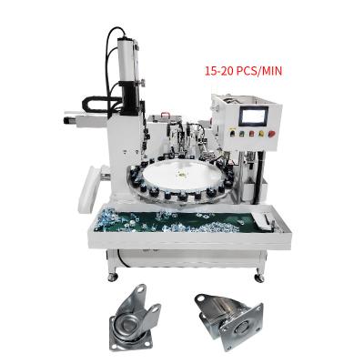 China Industry Production Line Customized Systems Automatic Semi Automatic Caster Assembly Making Machine For Nylon Cable Tie Trolley Wheel Assembly Machine for sale