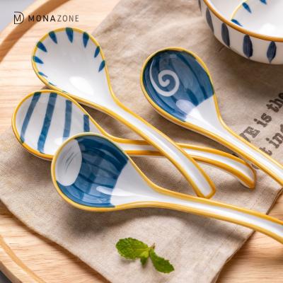 China MONAZONE Japanese Ceramic Household Stored Creative Soup Spoon for sale