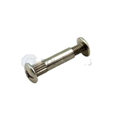 China Nickel Plated Iron Furniture Metal Screw Panel Connecting Screws Furniture Accessory Cabinet Hardware for sale