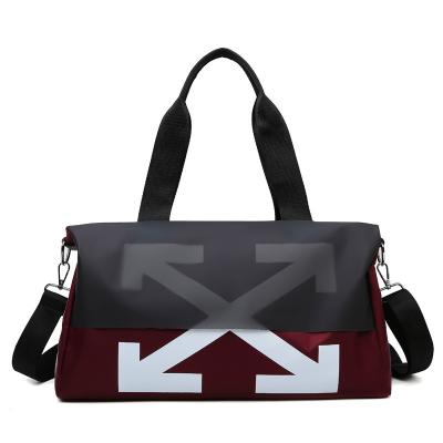 China Oxford Sports Gym Fitness Bag Woman Customized Single Overnight Bags Travel Duffel Bag Water Resistant for sale