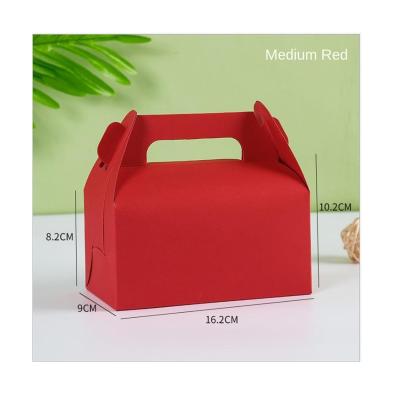 China Business& Eco-friendly Packaging Cardboard Factory Price Portable Dessert Kraft Paper Display Shopping Gift Box for sale