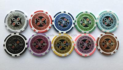 China PS 11.5g Plastic/Clay Laser Sticker Poker Chips for sale