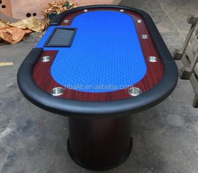 China 84 Inch Wooden Wooden Poker Table With Plastic Dealer Tray for sale