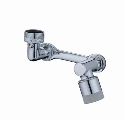 China Modern Hot Selling High Quality Brass Robotic Arm 1080 Swivel Bathroom Faucet Spout 1080 Degree Rotation Freestanding Bathroom Faucet for sale