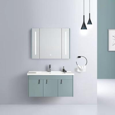 China Modern Professional Supplier 39 Inch Rust Resistant Decorative Light Weight Bathroom Cabinet Mirror Smart Wall Hung Vanity for sale