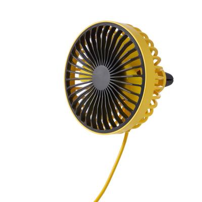 China Hot Selling Mini Car Air Cooling Vent Electric Fan USB Light Car LED Cooler Vehicle Mounted Fans for sale