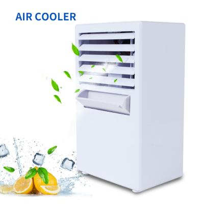 China Single DC Cooling Portable Desktop Air Conditioner with 7 LED Colors Mini Air Conditioner Cooling Cooler Lights for Home Use for sale